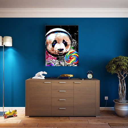 Panda-Astronaut Malen nach Zahlen