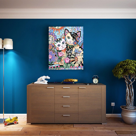 Bunte Katzen Malen Nach Zahlen