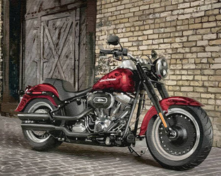 Rotes Motorrad Malen Nach Zahlen