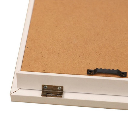 2x Künstlerischer Rahmen für Bilder und Fotos für Kinder, aus Holz, aufklappbar, weiß, A4, 34 x 25 cm