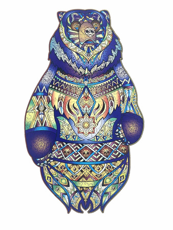 Holzpuzzle Geist des Holzes mit tierischen Elementen 177 stk. 40x24 cm