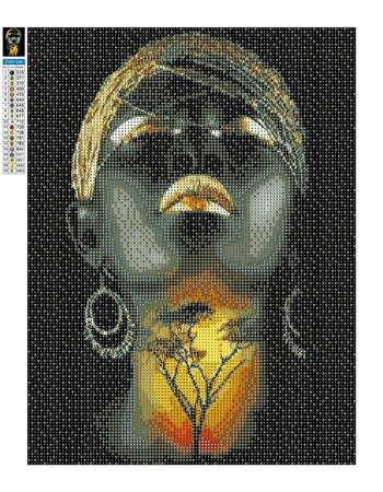 Diamantstickerei ohne Rahmen Wärme Afrikas 30x40 Diamantmosaik 5D