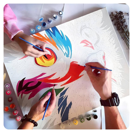 Kolibris und Blumen Malen Nach Zahlen