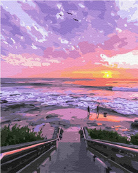 Sonnenuntergang am Strand Malen Nach Zahlen