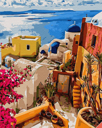 Santorini Island, Griechenland Malen nach Zahlen