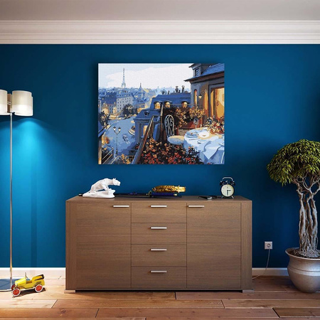 Abendessen in Paris. Malen nach Zahlen