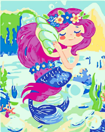 Kleine Meerjungfrau Malen nach Zahlen