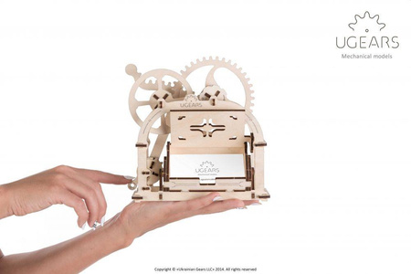 Mechanisches Gehäuse. Schatulle. Mechanisches Modell zum Zusammenklappen