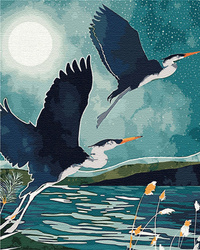 Reiher auf dem See Malen Nach Zahlen