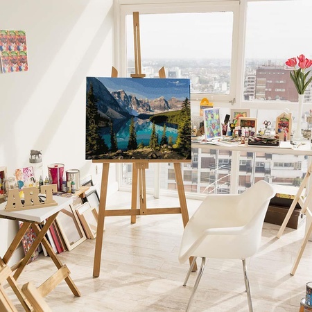 Die Schönheit des Bergsees 40x50 Malen nach Zahlen