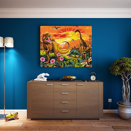 Jurassic Park Malen nach Zahlen ohne Rahmen