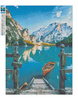 Diamantstickerei ohne Rahmen Boot auf dem See 30x40 Diamantmosaik 5D