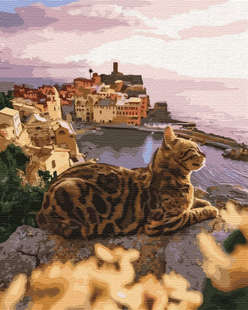 Katze am Meer Malen Nach Zahlen