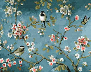 Vögel im Geäst Malen Nach Zahlen