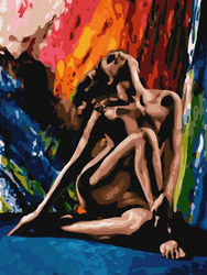 Diamant-Stickerei ohne Rahmen, leidenschaftliche Gefühle, nackte Schönheit, 30 x 40, Diamant-Mosaik 5D