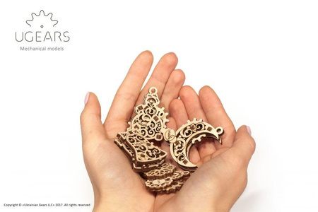 U-Fidgety Gearsmas hölzernes 3D-Puzzle. 4er Set