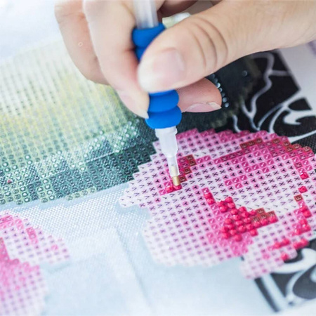 Diamantstickerei ohne Rahmen Rosa Sonnenuntergang 30x40 Diamantmosaik 5D