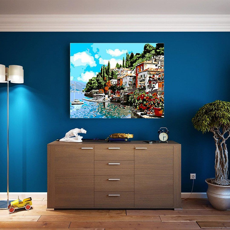 Stadt am Meer Malen nach Zahlen