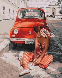 Sommer in Rot Malen Nach Zahlen