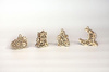 U-Fidgety Gearsmas hölzernes 3D-Puzzle. 4er Set