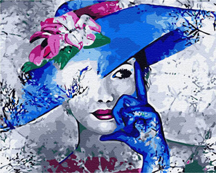 Mädchen in Hut Malen Nach Zahlen