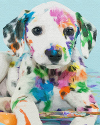 Dalmatiner bemalt Malen Nach Zahlen