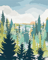 Grüner Wald Malen Nach Zahlen