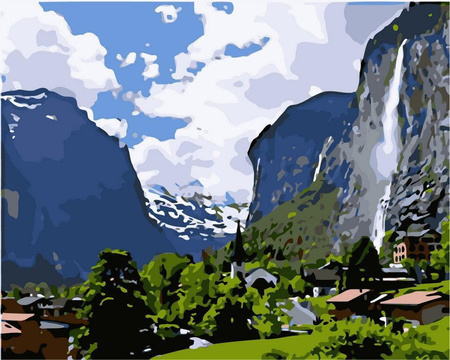 Bergsiedlung Malen nach Zahlen