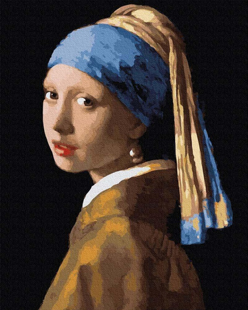 Jan Vermeer. Mädchen mit einer Perle 50x65 Gemälde nach Zahlen