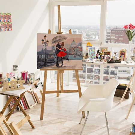 Verliebt auf der Brücke Malen nach Zahlen