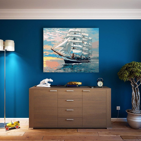 Segelschiff im Meer Malen Nach Zahlen