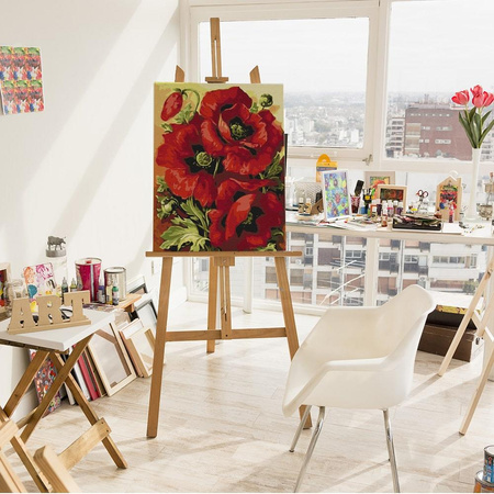 Rote Mohnblumen Malen Nach Zahlen