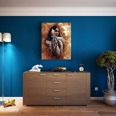 Indianischen Frau Malen nach Zahlen