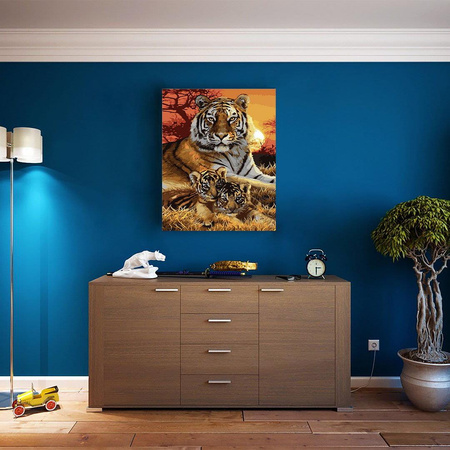 Tigerfamilie Malen Nach Zahlen