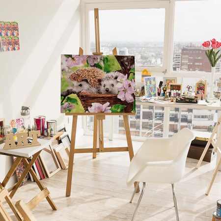 Igel in einem Korb 40x50 Malen nach Zahlen