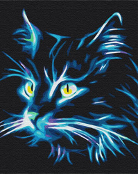 Neonkatze Malen Nach Zahlen