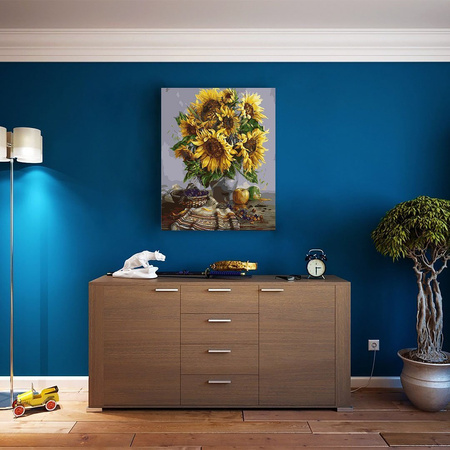 Sonnenblumen und Handtuch Malen Nach Zahlen